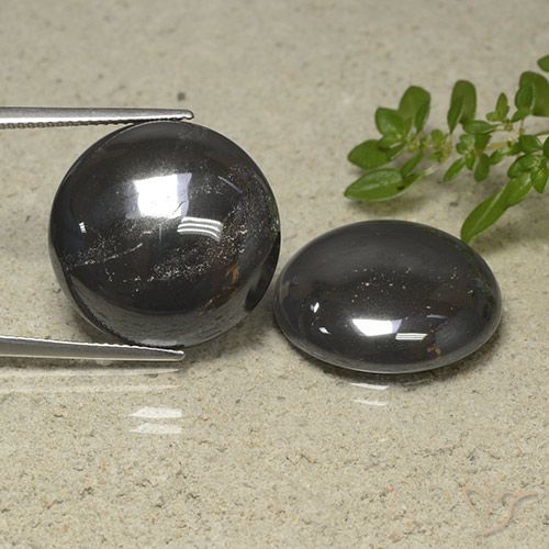 65.53ctw Natural Gris negro Hematites, Redondo, Opaco