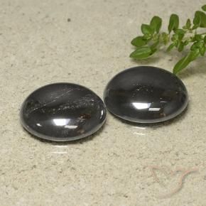 Gemas de Hematites Gris negro natural de 65.53 ct, Redondo, Opaco