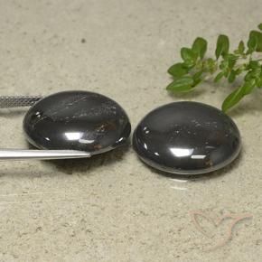 Gemas de Hematites Gris negro natural de 65.53 ct, Redondo, Opaco