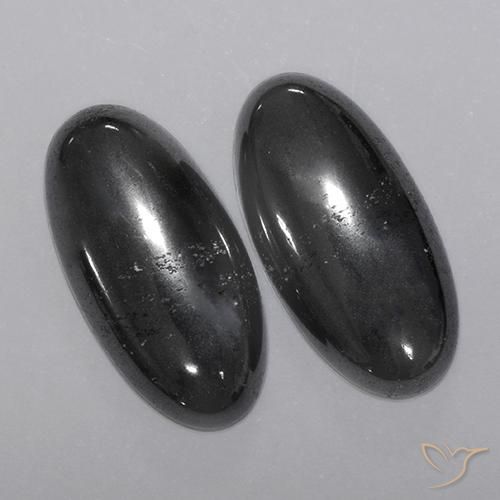 Gemas de Hematites Gris negro natural de 18.04 ct, Ovalada, Opaco