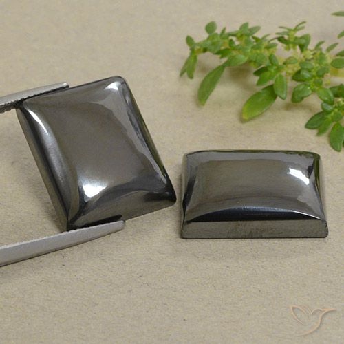 57.73ctw Natural Verde medio Hematites, Corte Baguette, Opaco