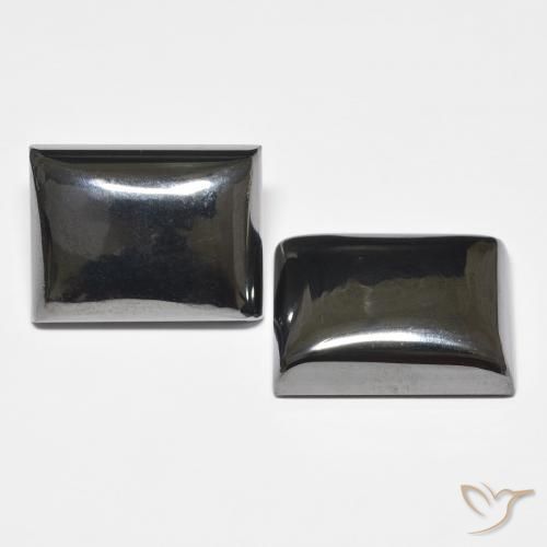 Gemas de Hematites Gris negro natural de 48.47 ct, Corte Baguette, Opaco