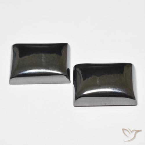 Gemas de Hematites Gris negro natural de 48.47 ct, Corte Baguette, Opaco