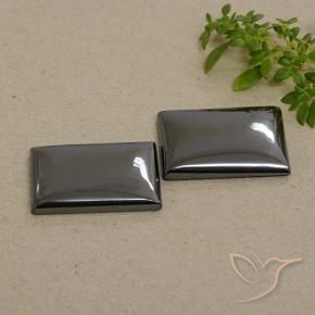 Gemas de Hematites Verde medio natural de 44.80 ct, Corte Baguette, Opaco
