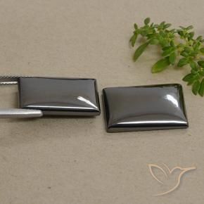 Gemas de Hematites Verde medio natural de 44.80 ct, Corte Baguette, Opaco