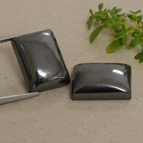 Gemas de hematita gris natural de 48,80 ct, baguette, opaco