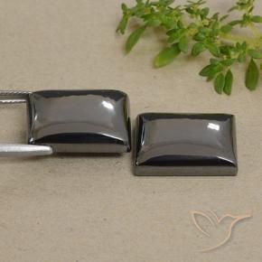Gemas de Hematites Verde medio natural de 49.08 ct, Corte Baguette, Opaco
