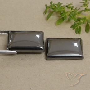 Gemas de Hematites Verde medio natural de 57.51 ct, Corte Baguette, Opaco