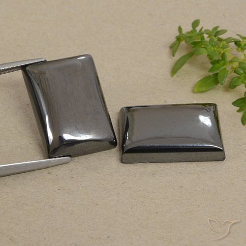 49.98ctw Natural Verde medio Hematites, Corte Baguette, Opaco
