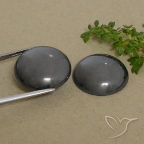 Gemas de Hematites Gris oscuro natural de 48.88 ct, Redondo, Opaco