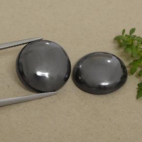 Gemas de Hematites Verde medio natural de 36.74 ct, Corte Redondo, Opaco