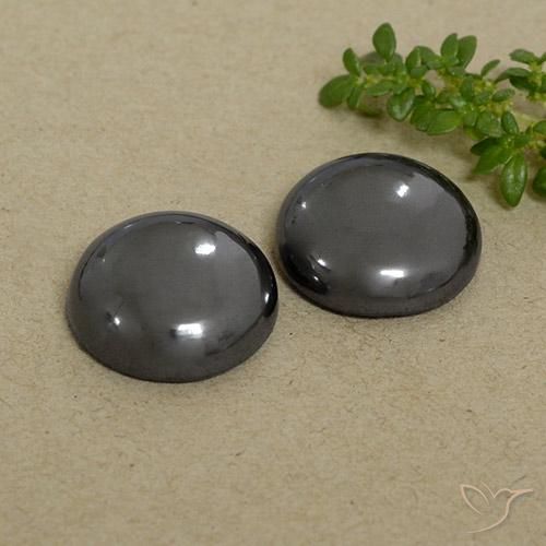 Gemas de Hematites Verde medio natural de 30.80 ct, Corte Redondo, Opaco