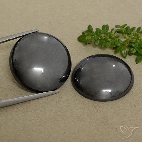 66.33ctw Natural Gris negro Hematites, Redondo, Opaco