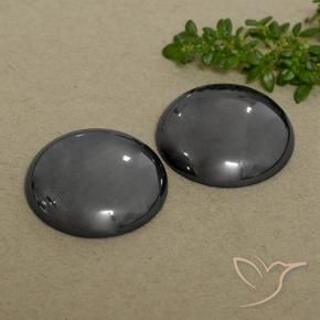 Gemas de Hematites Gris negro natural de 66.33 ct, Redondo, Opaco
