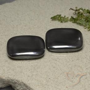 Gemas de Hematites Gris negro natural de 96.22 ct, Forma Cojín, Opaco