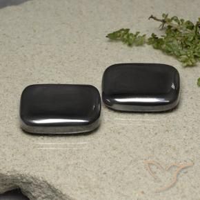 Gemas de Hematites Gris oscuro natural de 87.88 ct, Forma Cojín, Opaco