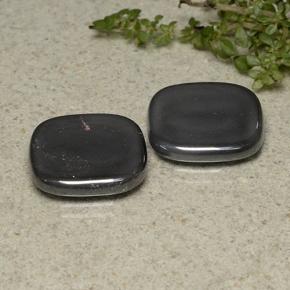 Gemas de hematita gris natural de 26,47 ct, corte cojín, opaco
