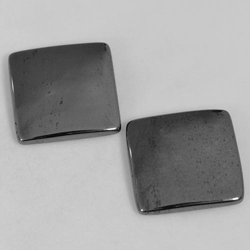 Gemas de hematita gris natural de 9,90 ct, cuadrado, opaco