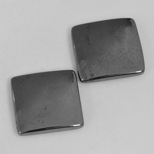 Gemas de hematita gris natural de 9,90 ct, cuadrado, opaco