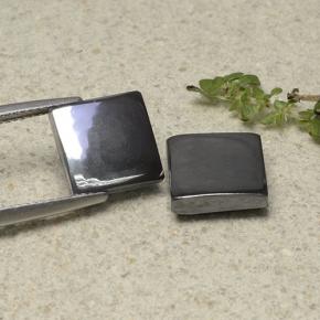 Gemas de hematita gris natural de 13,28 ct, cuadrado, opaco