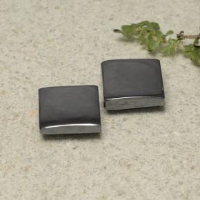 Gemas de hematita gris natural de 13,28 ct, cuadrado, opaco