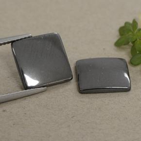 Gemas de hematita gris natural de 9,80 ct, cuadrado, opaco