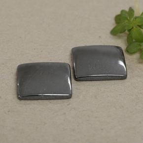 Gemas de hematita gris natural de 9,80 ct, cuadrado, opaco