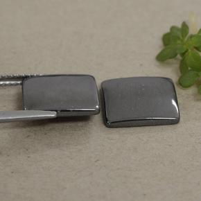 Gemas de hematita gris natural de 9,80 ct, cuadrado, opaco