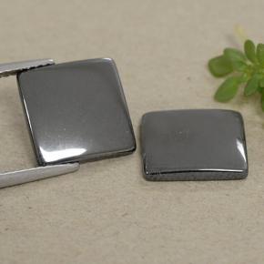 Gemas de hematita gris natural de 9,38 ct, cuadrado, opaco