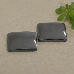 Gemas de hematita gris natural de 9,38 ct, cuadrado, opaco