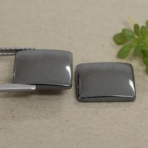 Gemas de hematita gris natural de 9,38 ct, cuadrado, opaco
