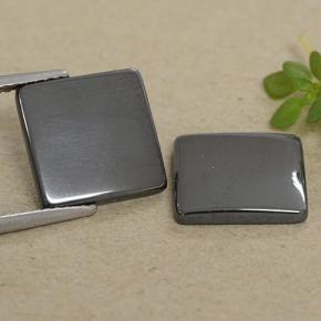 Gemas de hematita gris natural de 9,91 ct, cuadrado, opaco
