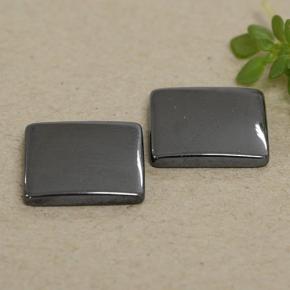 Gemas de hematita gris natural de 9,91 ct, cuadrado, opaco