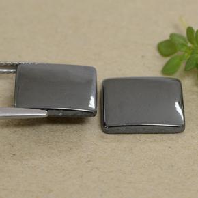 Gemas de hematita gris natural de 9,91 ct, cuadrado, opaco