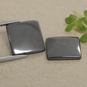 Gemas de Hematites Verde medio natural de 9.84 ct, Cuadrado, Opaco