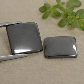 Gemas de hematita gris natural de 9,50 ct, cuadrado, opaco