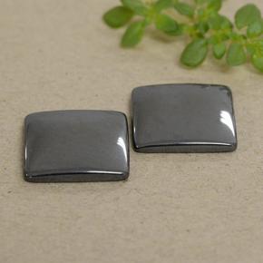 Gemas de hematita gris natural de 9,50 ct, cuadrado, opaco