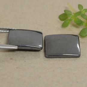 Gemas de Hematites Gris negro natural de 9.42 ct, Cuadrado, Opaco