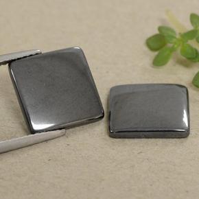 Gemas de hematita gris natural de 9,72 ct, cuadrado, opaco
