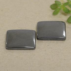 Gemas de hematita gris natural de 9,72 ct, cuadrado, opaco