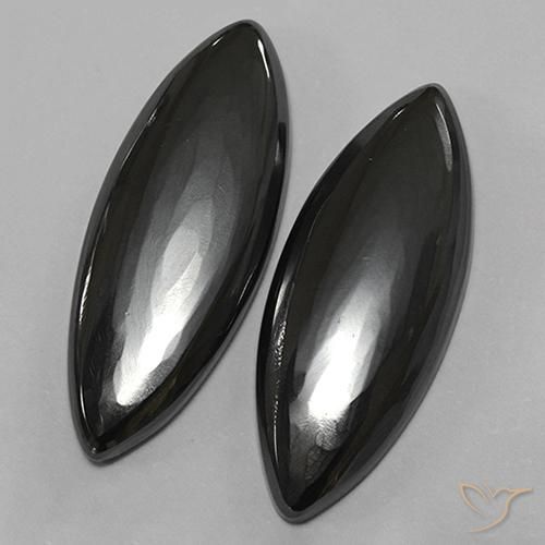 Gemas de Hematites Gris oscuro natural de 27.52 ct, Marquesa, Opaco