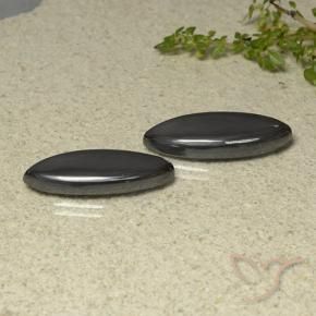 Gemas de Hematites Gris negro natural de 26.64 ct, Marquesa, Opaco