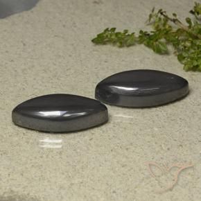 Gemas de Hematites Gris oscuro natural de 49.18 ct, Marquesa, Opaco