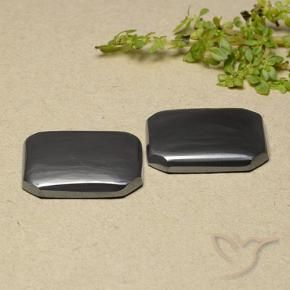 Gemas de Hematites Gris negro natural de 34.87 ct, Corte Octágono / Esmeralda, Opaco