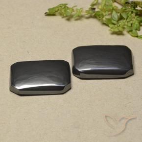 Gemas de Hematites Gris negro natural de 32.33 ct, Corte Octágono / Esmeralda, Opaco