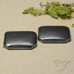 Gemas de Hematites Gris negro natural de 36.84 ct, Corte Octágono / Esmeralda, Opaco