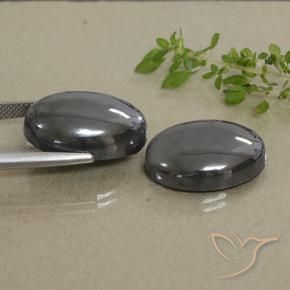Gemas de Hematites Gris negro natural de 55.52 ct, Corte Óvalo, Opaco