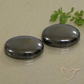 Gemas de Hematites Gris negro natural de 66.71 ct, Ovalada, Opaco