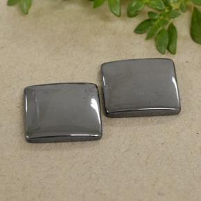 Gemas de hematita gris natural de 9,68 ct, cuadrado, opaco