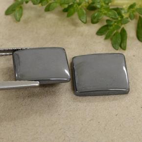 Gemas de hematita gris natural de 9,68 ct, cuadrado, opaco